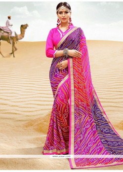 Faux Georgette Printed Saree