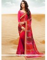 Print Work Faux Georgette Printed Saree