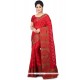 Chanderi Maroon Classic Designer Saree