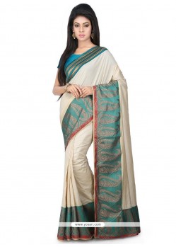 Weaving Work Beige Classic Designer Saree