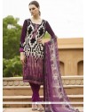 Faux Crepe Churidar Suit