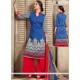 Print Work Cotton Palazzo Suit