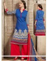 Print Work Cotton Palazzo Suit