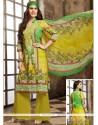 Cotton Print Work Palazzo Suit