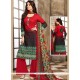 Print Work Multi Colour Cotton Palazzo Suit