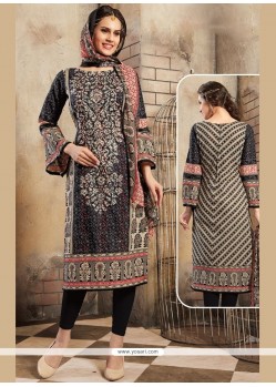 Print Work Cotton Churidar Suit