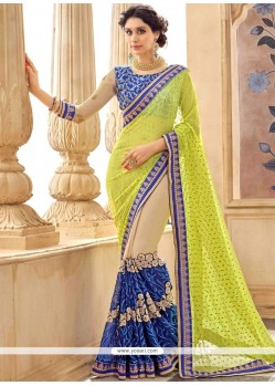 Faux Georgette Multi Colour Classic Designer Saree