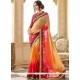 Multi Colour Embroidered Work Faux Georgette Shaded Saree