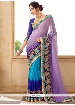 Embroidered Work Designer Half N Half Saree