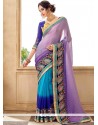 Embroidered Work Designer Half N Half Saree