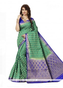 Banarasi Silk Green Traditional Saree