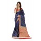 Navy Blue Weaving Work Banarasi Silk Traditional Designer Saree