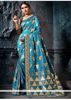 Blue Art Silk Designer Traditional Saree