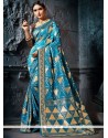 Blue Art Silk Designer Traditional Saree