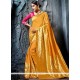 Art Silk Mustard Traditional Designer Saree