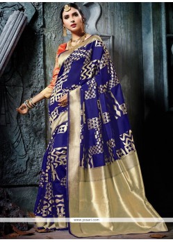 Navy Blue Designer Traditional Saree