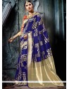 Navy Blue Designer Traditional Saree