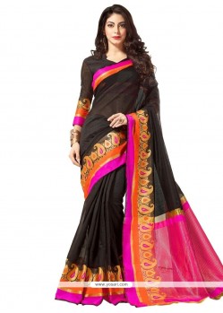 Cotton Silk Black Casual Saree