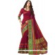 Cotton Silk Wine Casual Saree