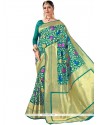 Sea Green Weaving Work Designer Traditional Saree