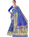 Blue Weaving Work Designer Traditional Saree