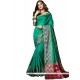 Cotton Silk Sea Green Weaving Work Traditional Saree