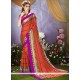 Orange Woven Work Cotton Silk Casual Saree