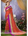 Orange Woven Work Cotton Silk Casual Saree