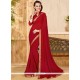 Faux Georgette Lace Work Casual Saree