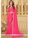 Faux Georgette Lace Work Casual Saree