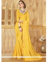 Faux Georgette Lace Work Casual Saree