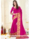 Art Silk Magenta Traditional Saree