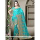 Art Silk Sea Green Traditional Saree