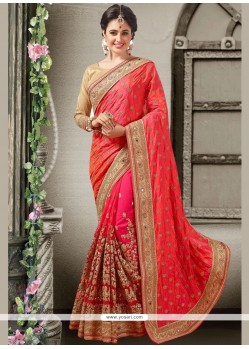 Rose Pink Designer Traditional Saree