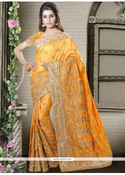 Art Silk Patch Border Work Traditional Designer Saree