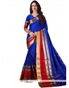 Cotton Silk Blue Casual Saree