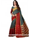 Cotton Silk Grey Casual Saree