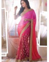 Neha Dhupia Pink Designer Saree