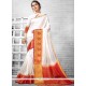 Art Silk White Fancy Work Work Traditional Designer Saree