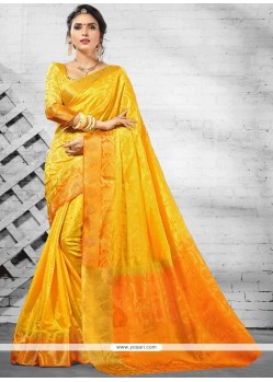 Yellow Designer Traditional Saree