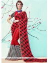 Print Work Faux Georgette Printed Saree