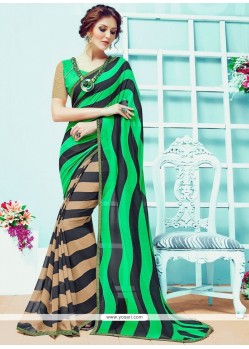 Multi Colour Faux Georgette Printed Saree