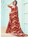 Faux Georgette Multi Colour Printed Saree