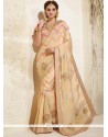 Beige Fancy Fabric Classic Designer Saree