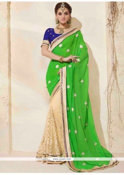 Net Designer Half N Half Saree