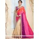 Embroidered Work Satin Designer Half N Half Saree