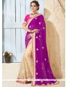 Net Patch Border Work Half N Half Designer Saree