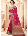 Magenta Weaving Work Designer Traditional Saree