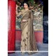 Faux Georgette Beige Designer Half N Half Saree