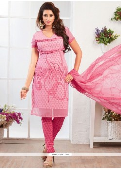 Print Work Churidar Suit